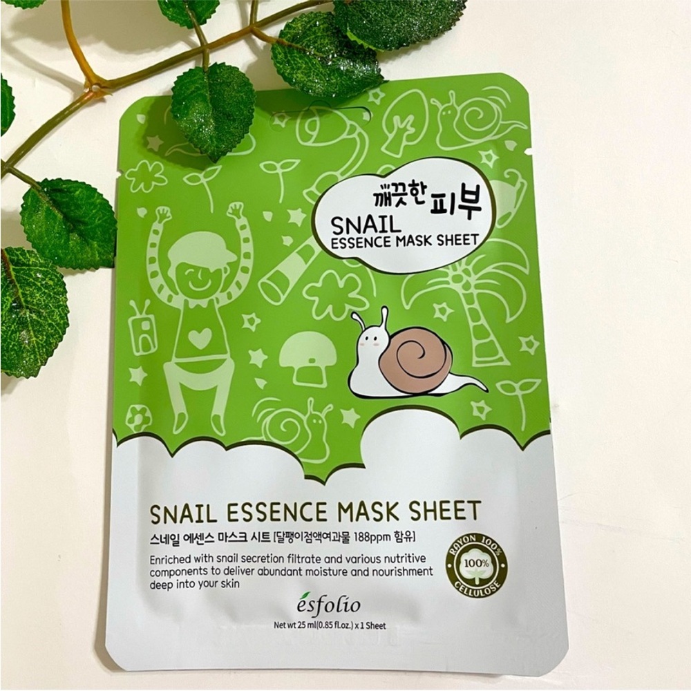 New $5ea OR 5/$15 ESFOLIO Snail Essence Moisturizing and Nourishing Facial Mask